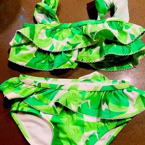 Janie and Jack two piece tropical bathing suit